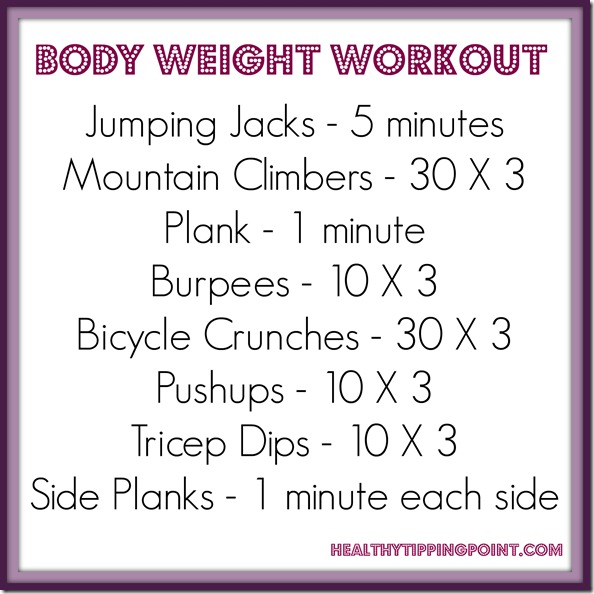body weight workout