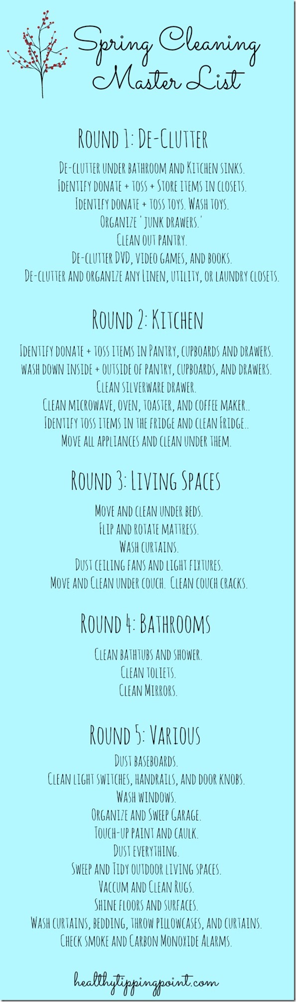 Spring Cleaning List