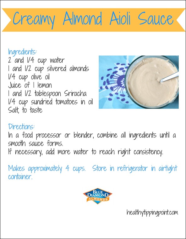 almond aioli sauce