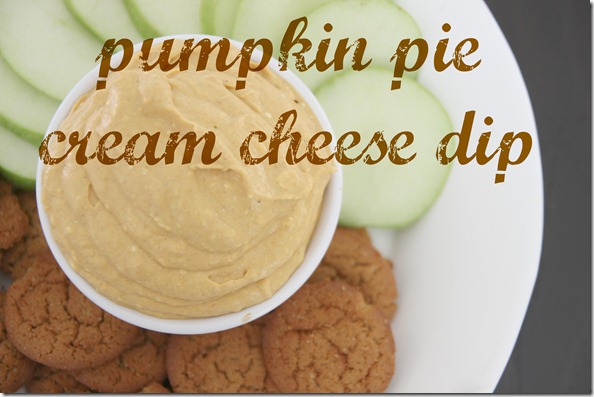 pumpkin pie cream cheese dip