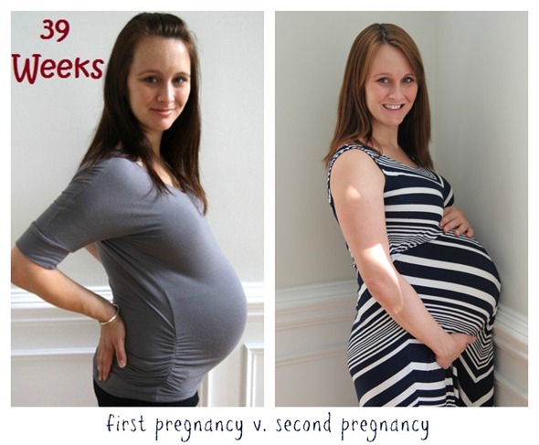 first pregnancy v second pregnancy