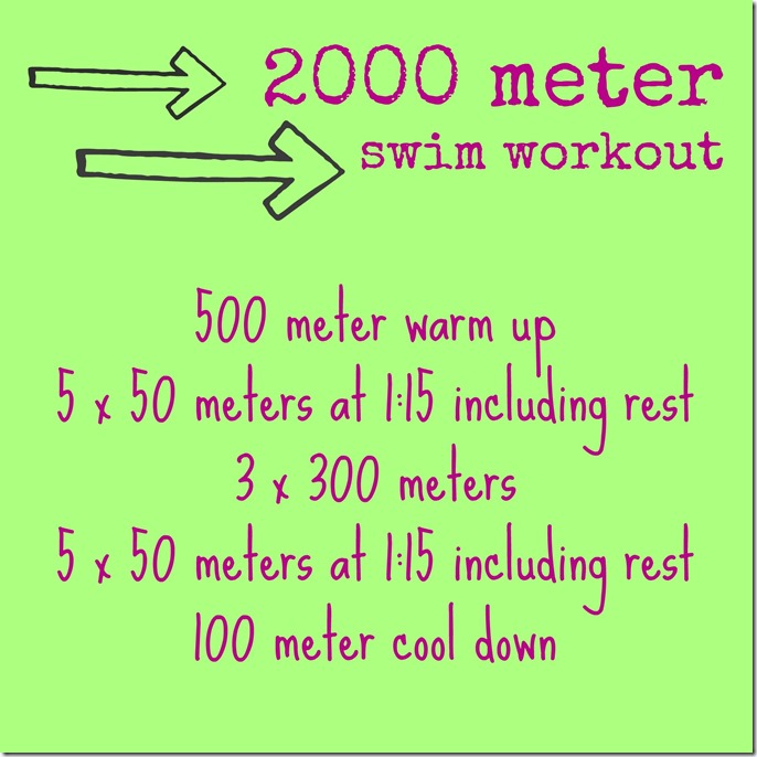 2000 meter swim workout