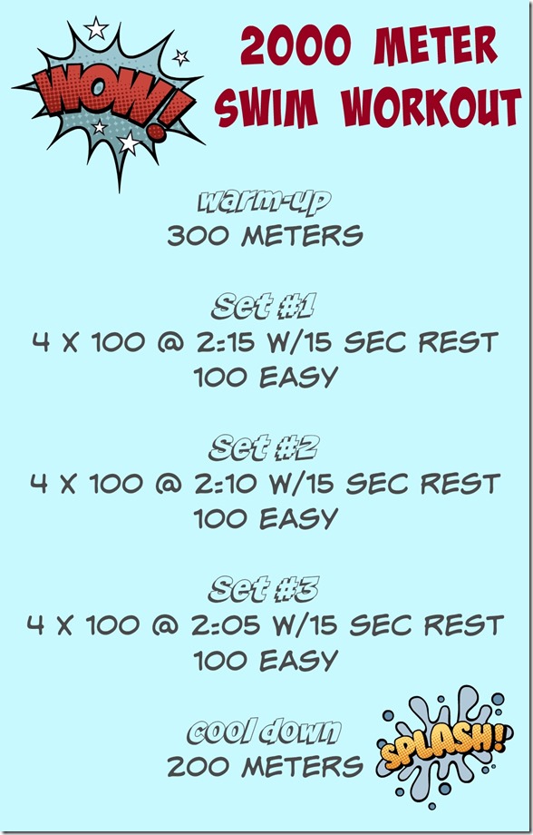 2000 Meter Swim Workout